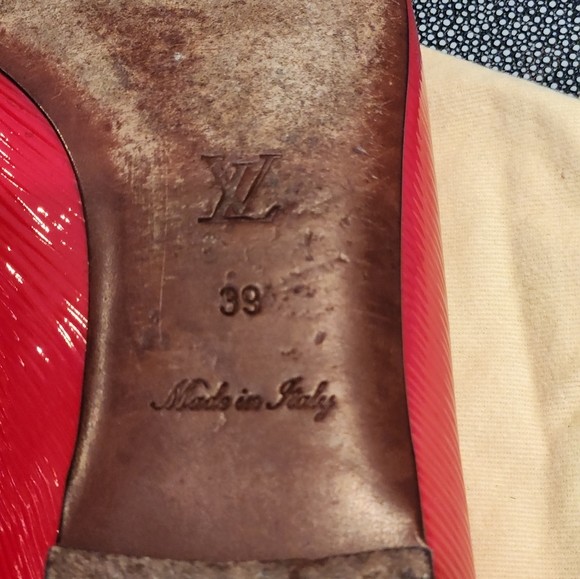 Louis Vuitton red patent epi leather flats - Picture 6 of 7